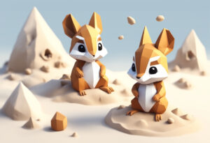 Chipmunks at the Beach 01 (Text-to-Image)