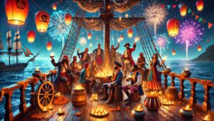 Pirates celebrating Diwali