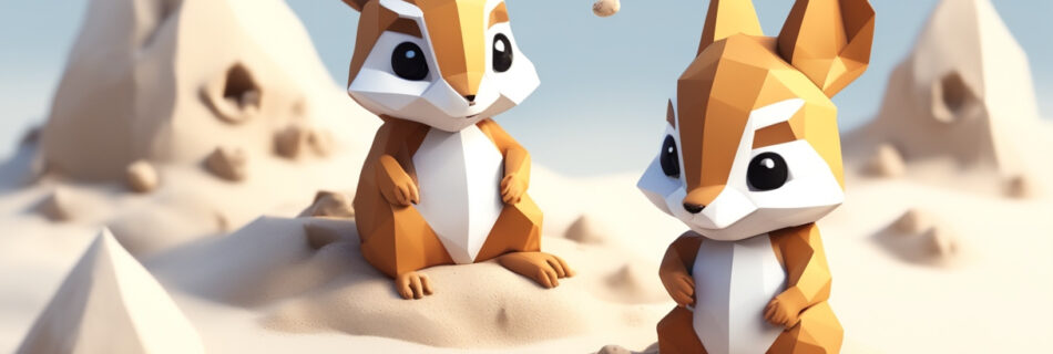 Chipmunks at the Beach 01 (Text-to-Image)