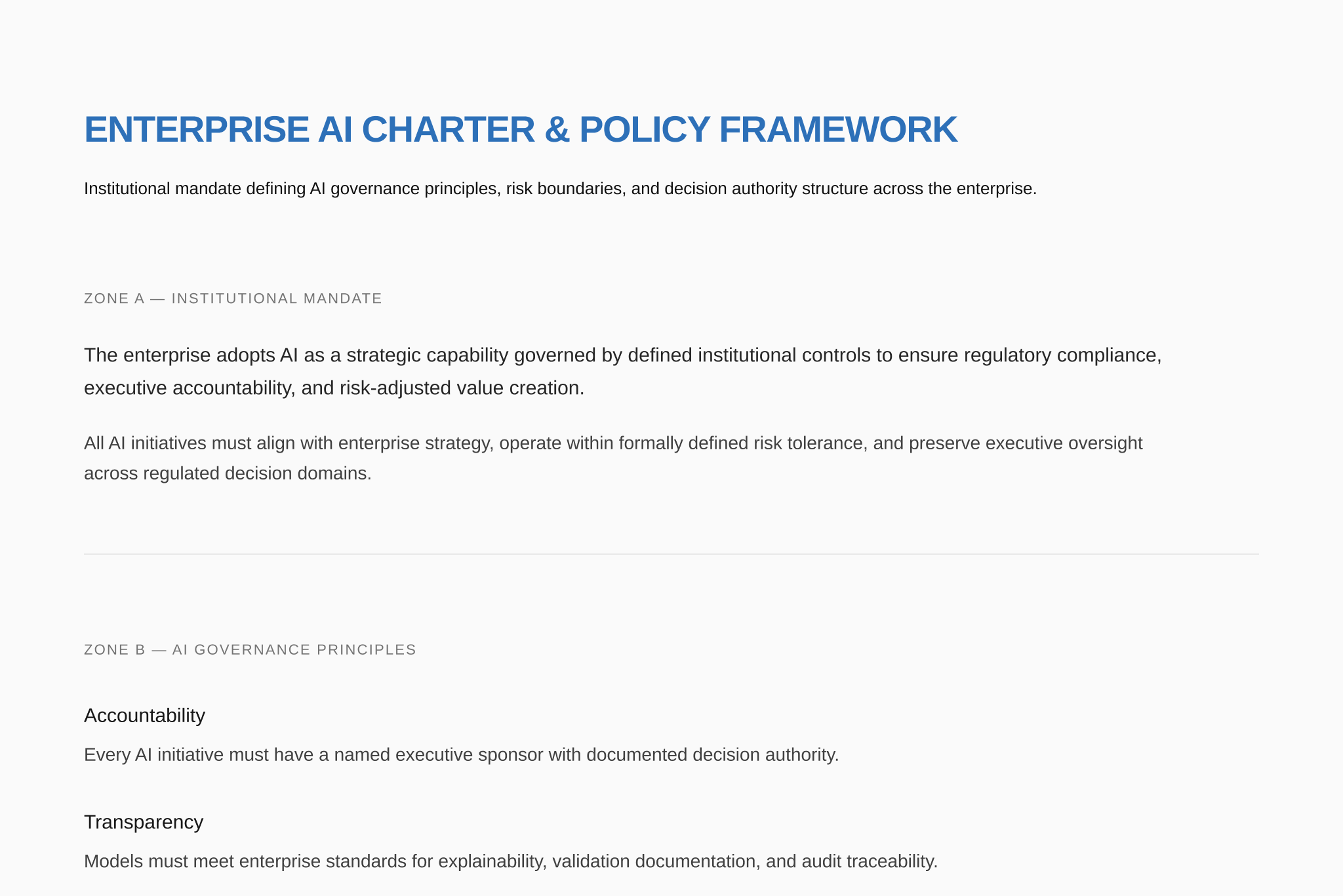 Charlonis.com Enterprise AI Charter and Policy Framework