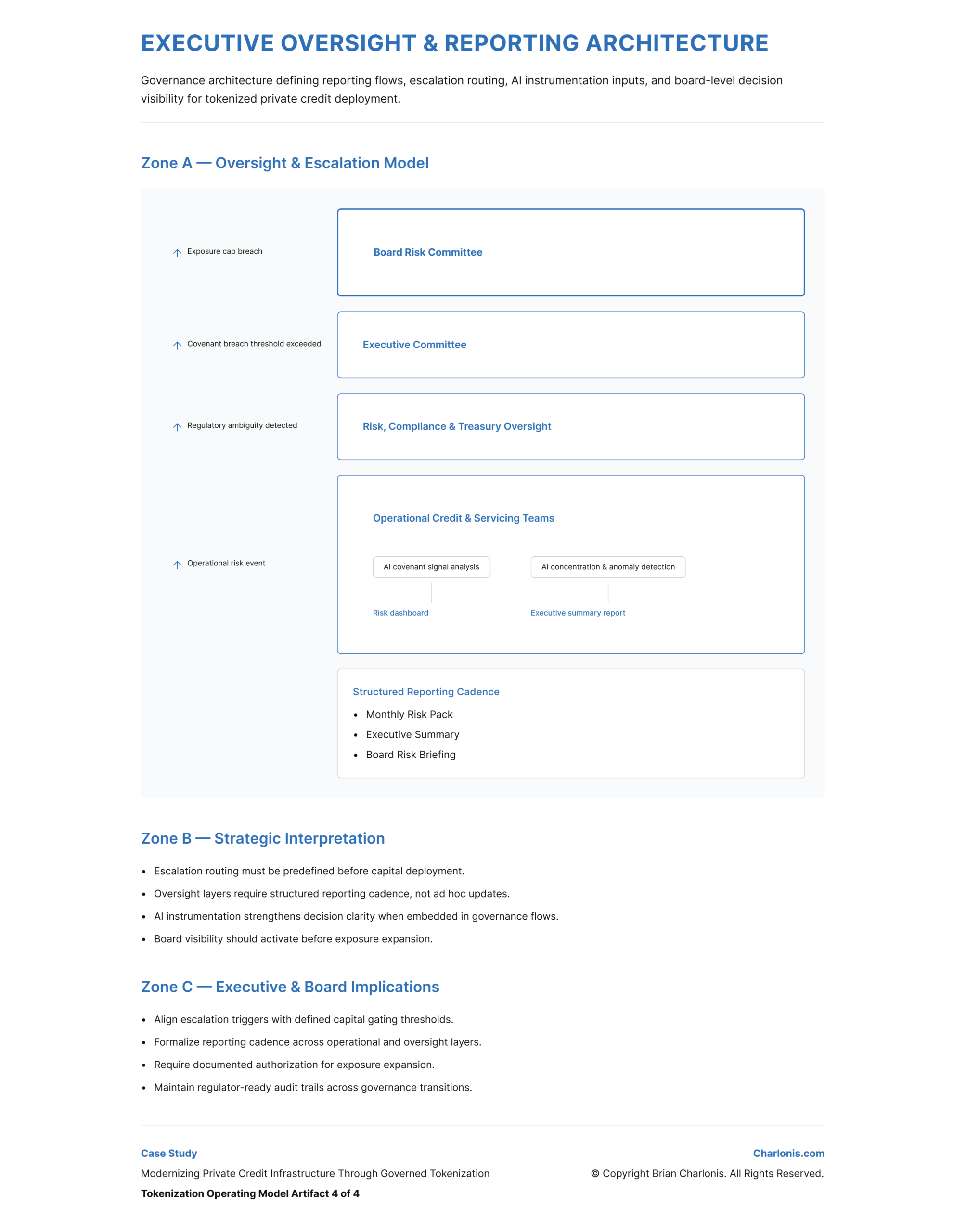 EXECUTIVE OVERSIGHT & REPORTING ARCHITECTURE